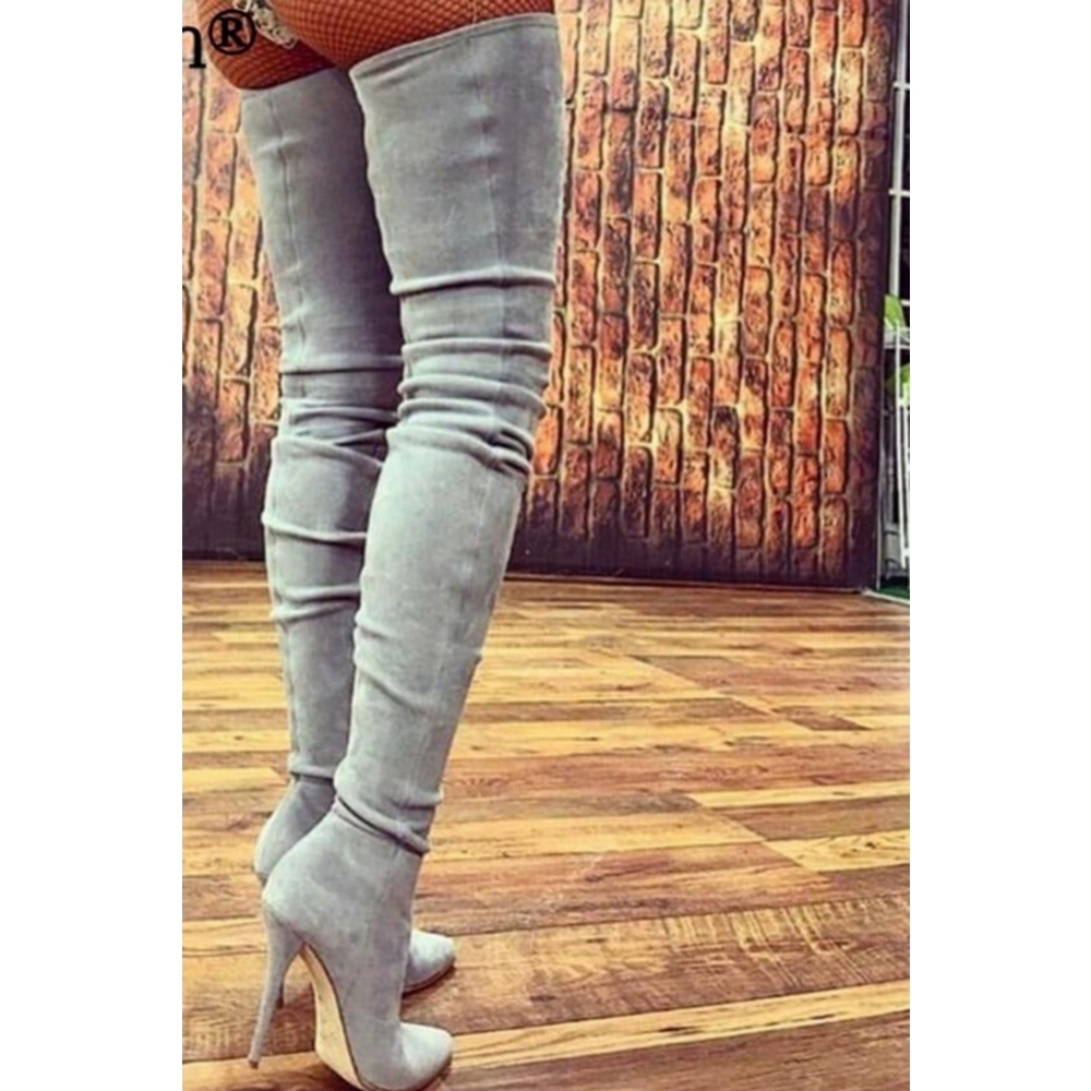 Thigh High OTK Boots - Slim Fit